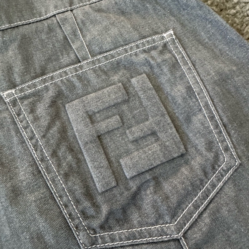 Fendi High Waist Gray Women's Shorts - Picture 3 of 7